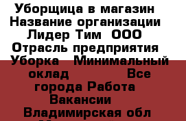 Уборщица в магазин › Название организации ­ Лидер Тим, ООО › Отрасль предприятия ­ Уборка › Минимальный оклад ­ 20 000 - Все города Работа » Вакансии   . Владимирская обл.,Муромский р-н